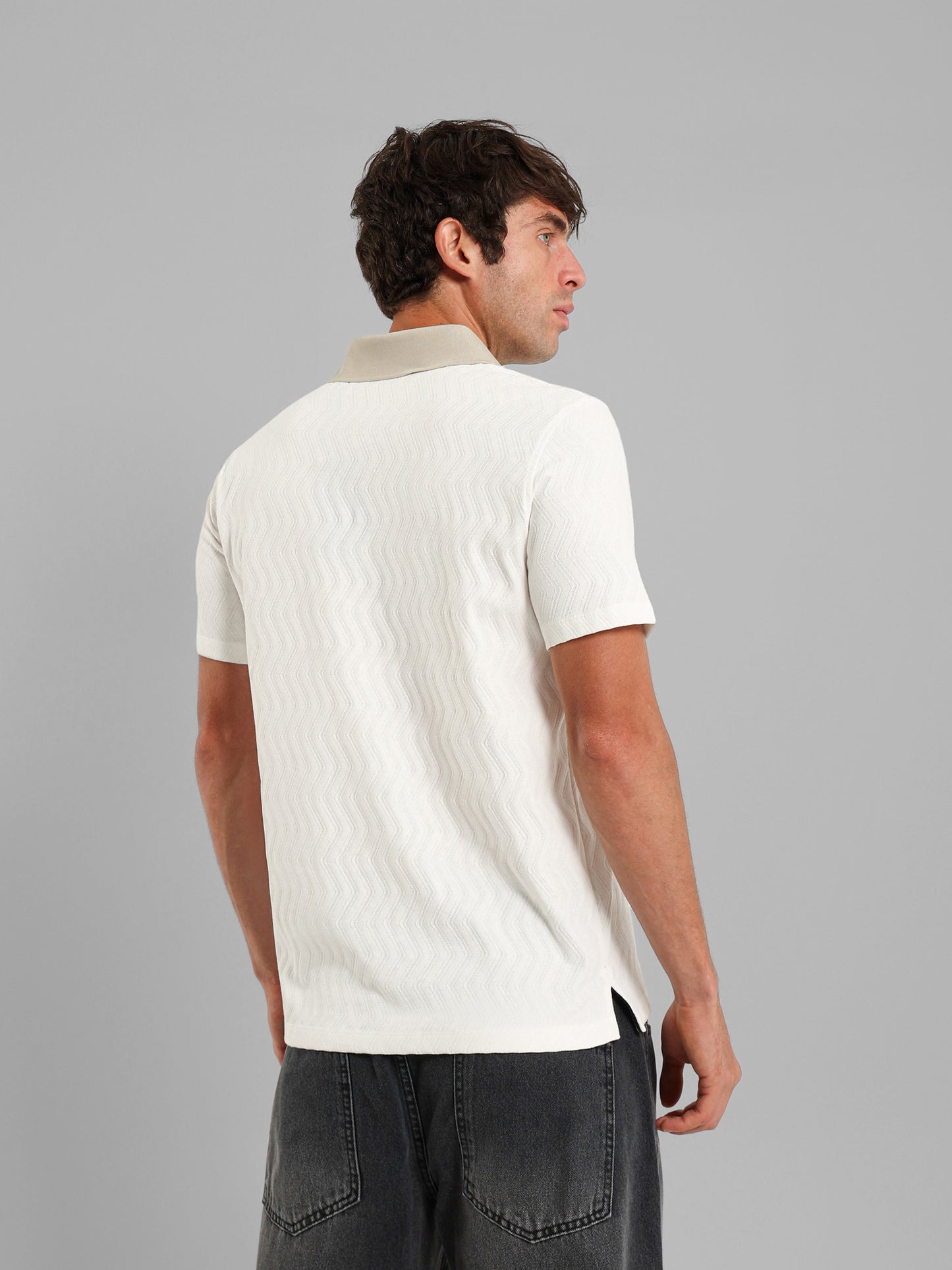 Herringbone Polo Shirt