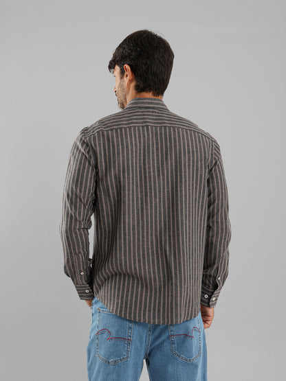 Kent Collar Striped Shirt
