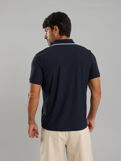 Zip-Neck Polo Shirt