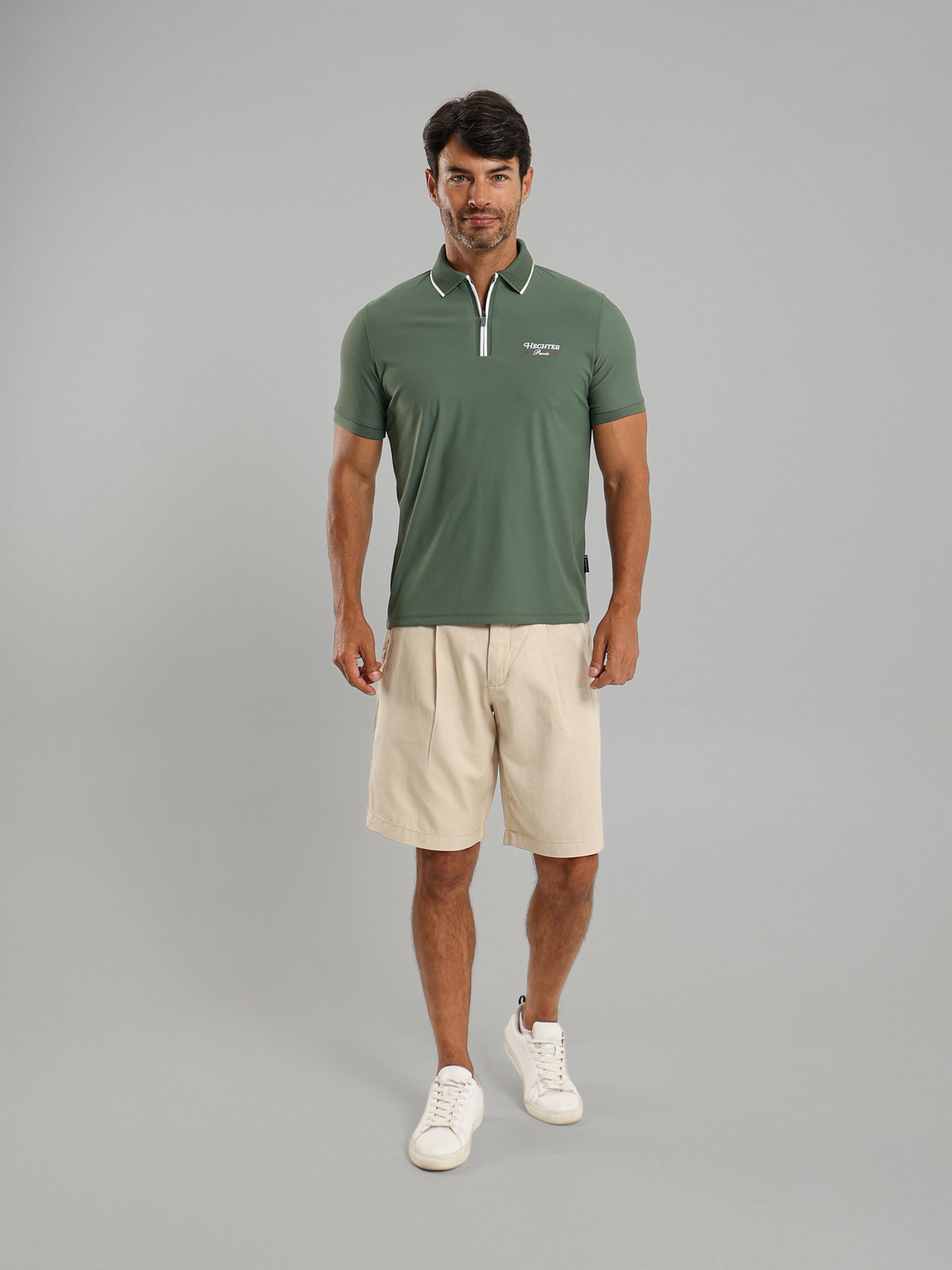 Zip-Neck Polo Shirt