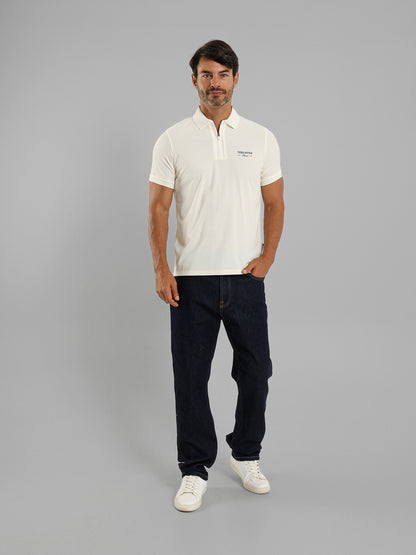 Zip-Neck Polo Shirt