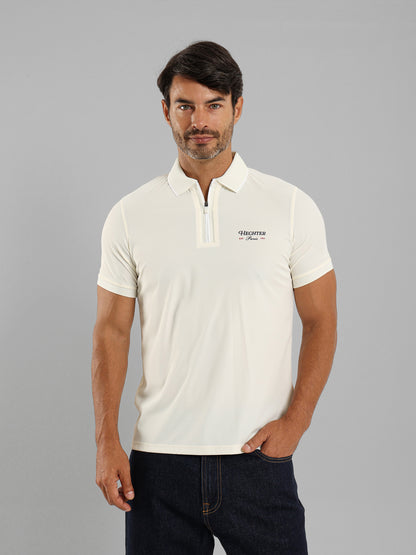 Zip-Neck Polo Shirt