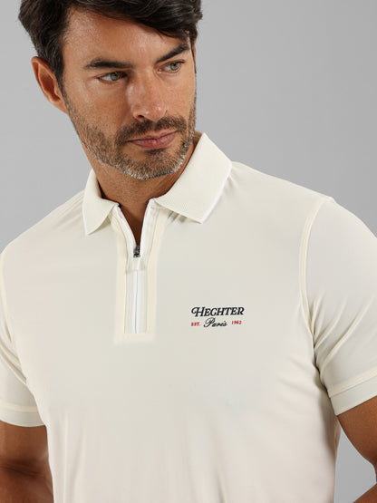 Zip-Neck Polo Shirt