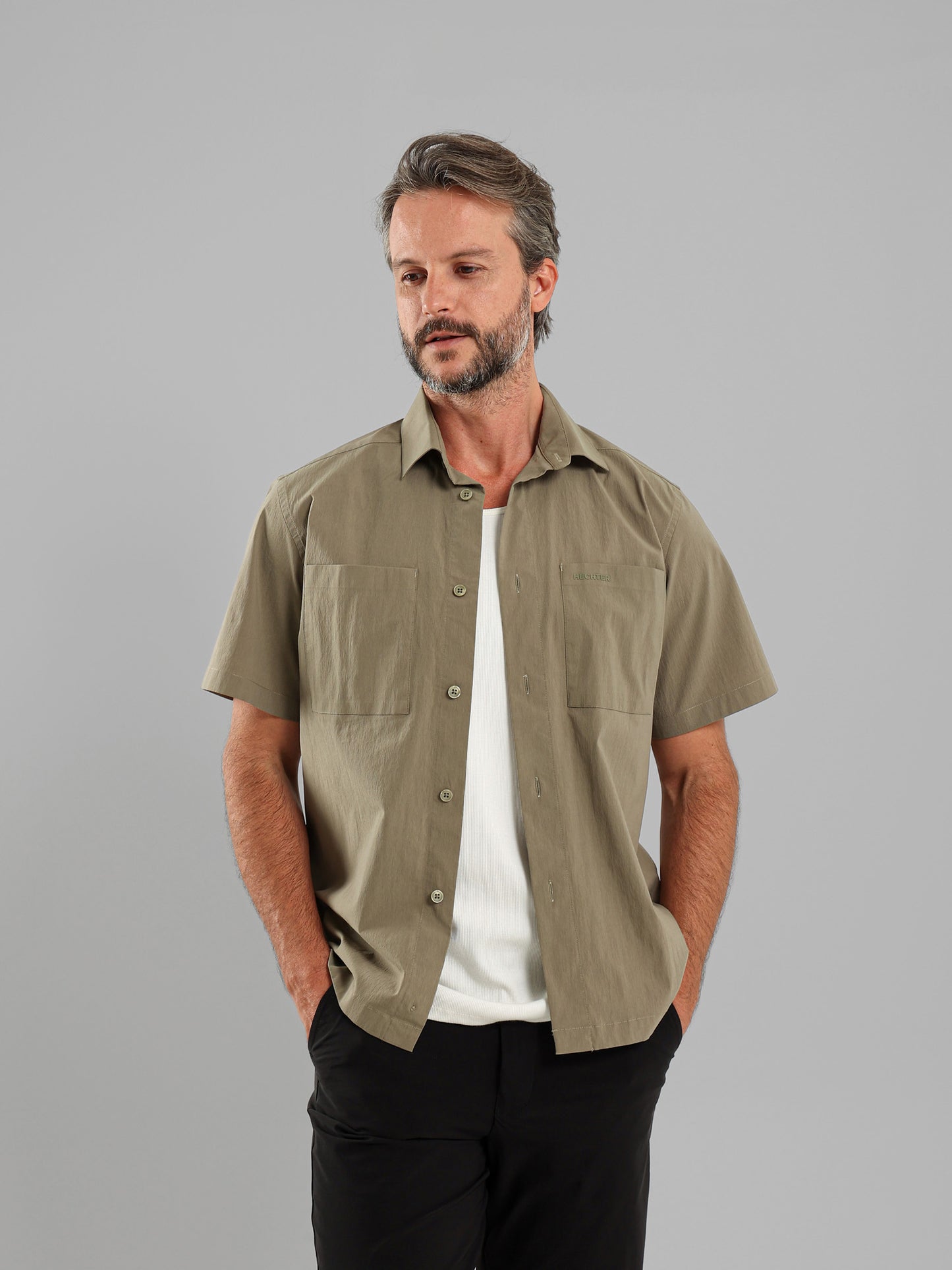 Kent Collar Short-Sleeve Shirt