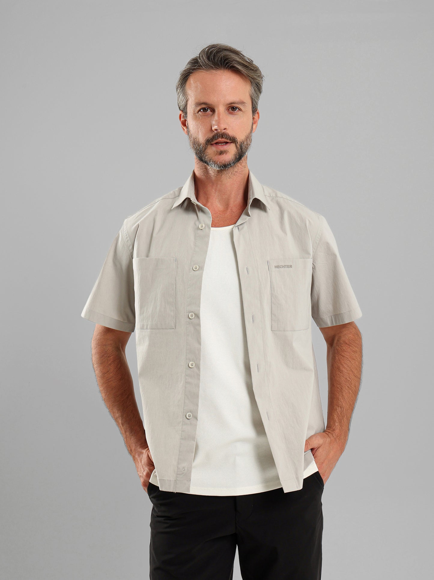 Kent Collar Short-Sleeve Shirt