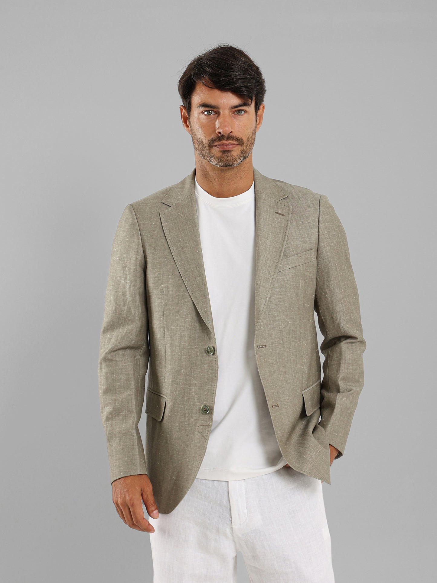 Flap Pocket Half-Lined Blazer