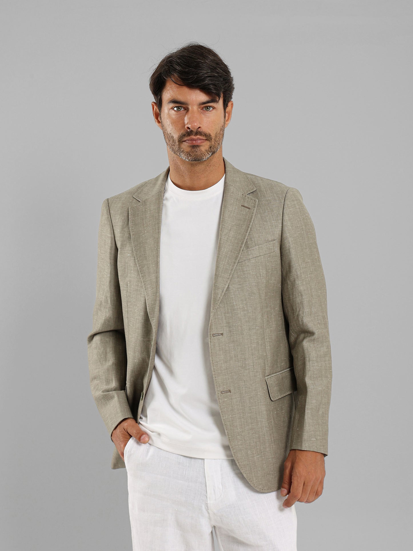 Flap Pocket Half-Lined Blazer