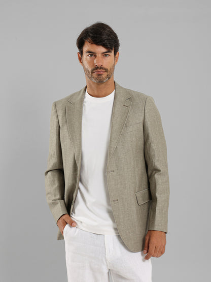 Flap Pocket Half-Lined Blazer