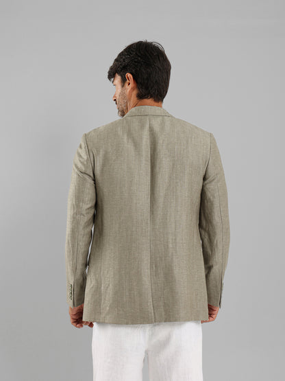 Flap Pocket Half-Lined Blazer
