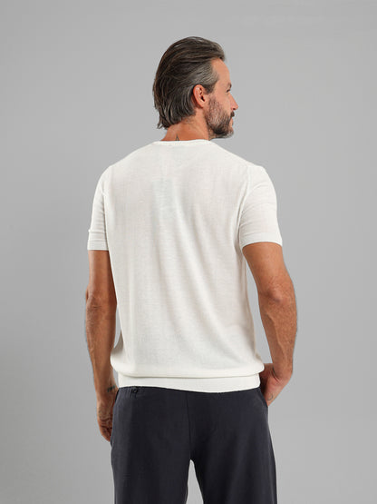 Crew Neck Knit T-Shirt