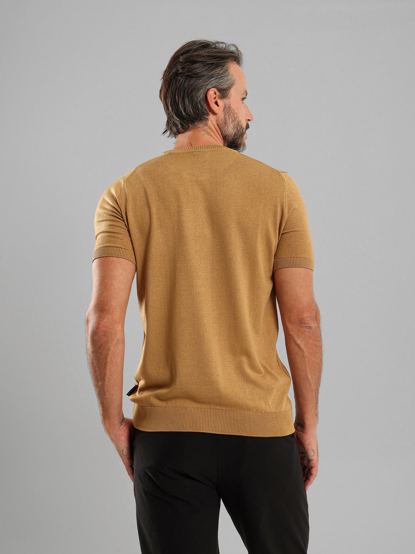 Crew Neck Knit T-Shirt