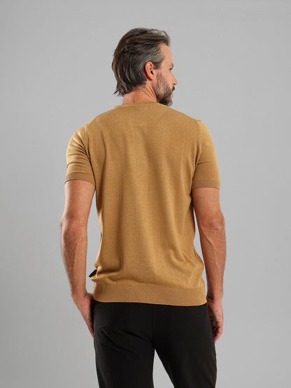 Crew Neck Knit T-Shirt