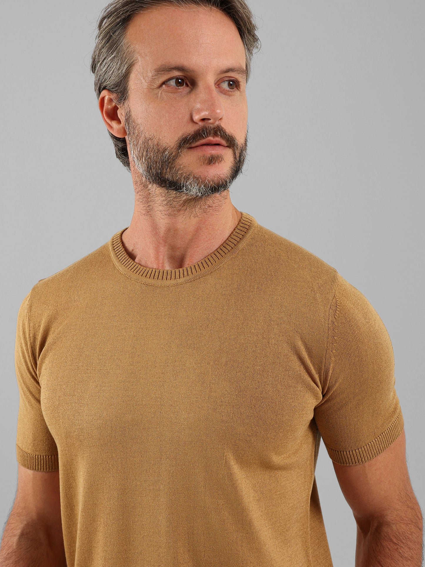 Crew Neck Knit T-Shirt