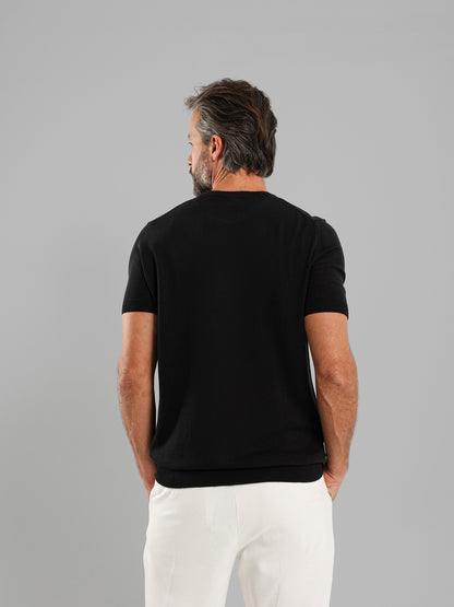 Crew Neck Knit T-Shirt