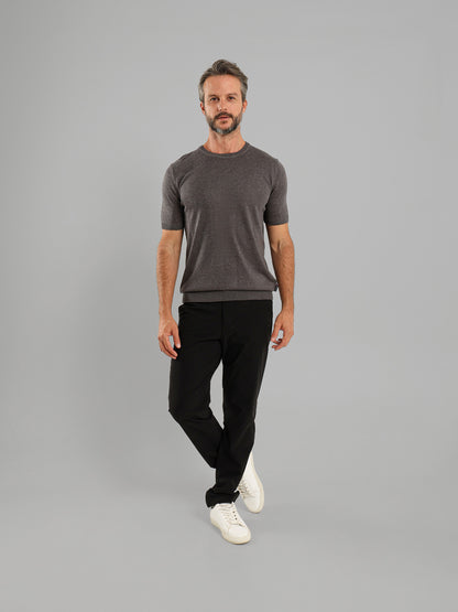 Crew Neck Knit T-Shirt