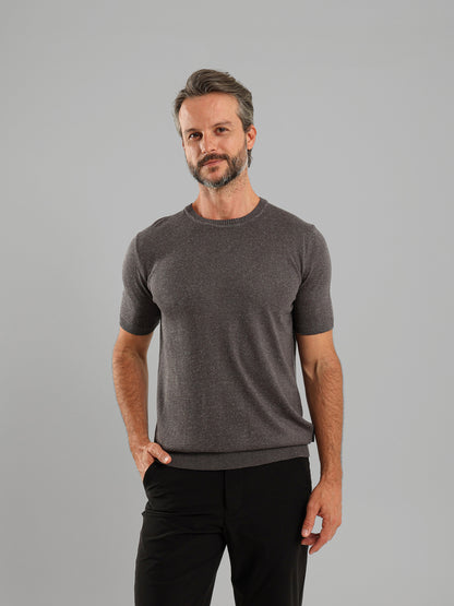 Crew Neck Knit T-Shirt