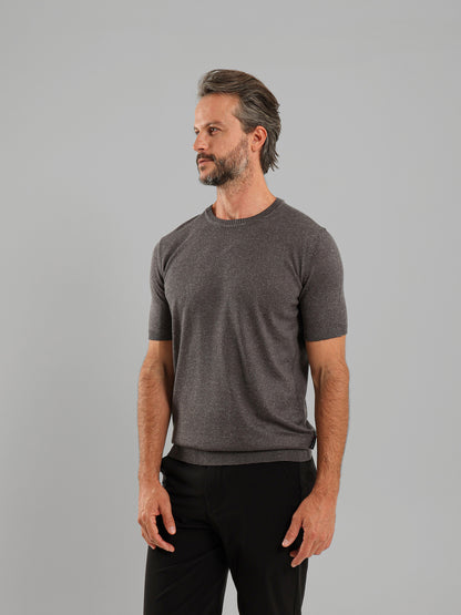 Crew Neck Knit T-Shirt