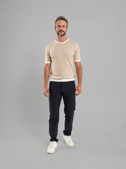 Ribbed Crew Neck Knit