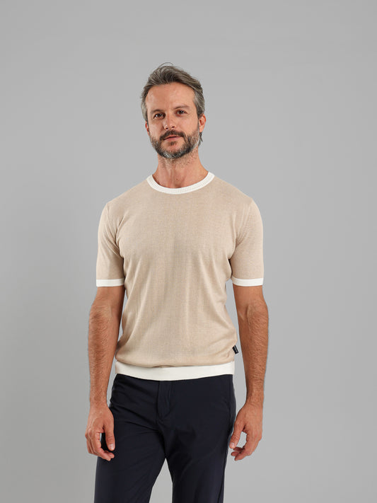 Ribbed Crew Neck Knit