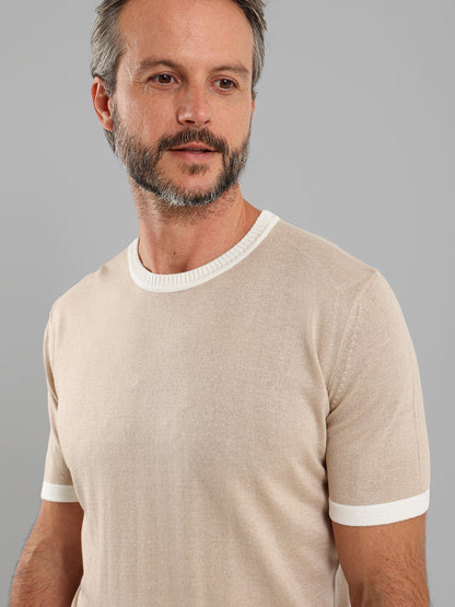 Ribbed Crew Neck Knit