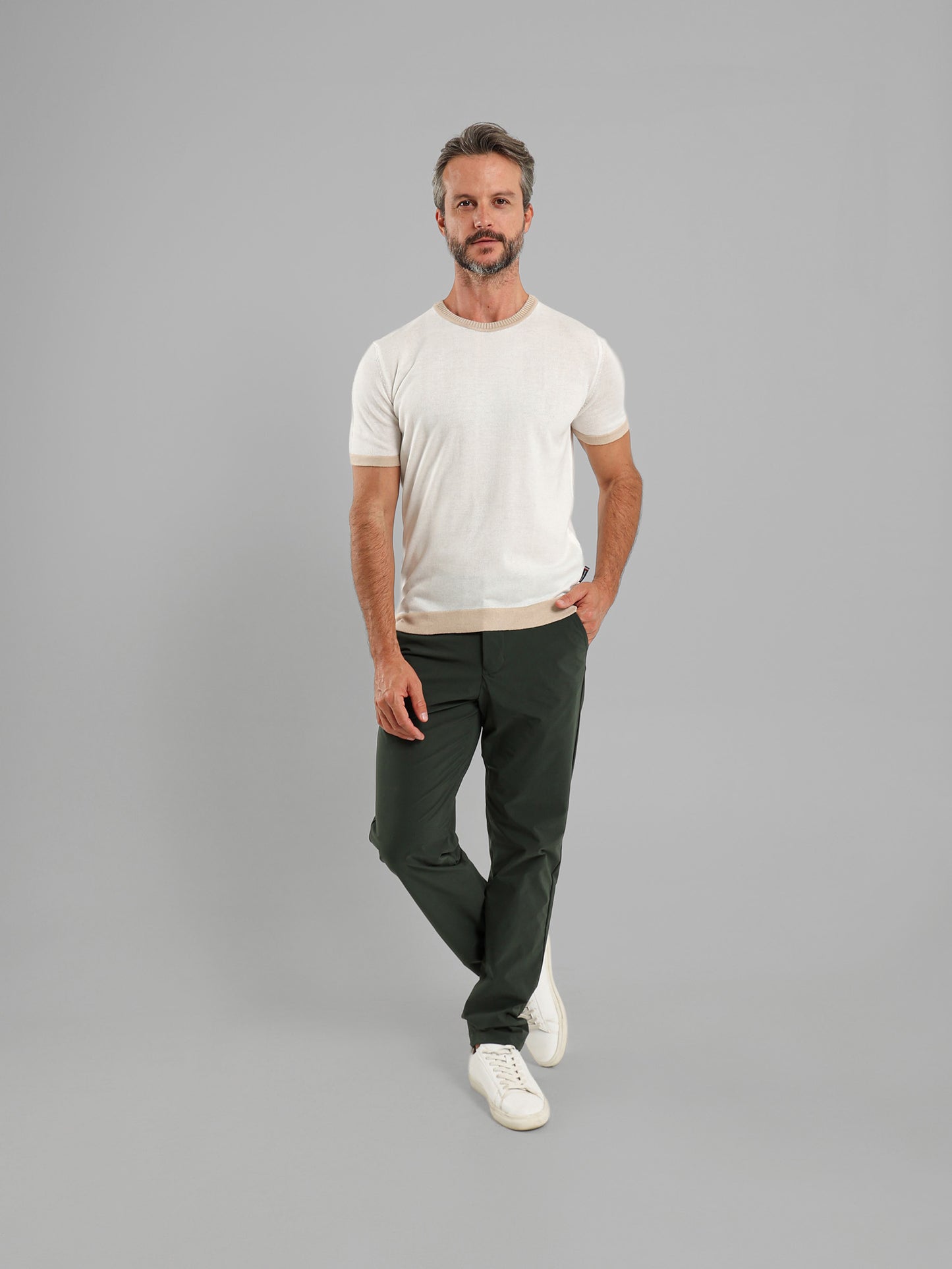 Ribbed Crew Neck Knit