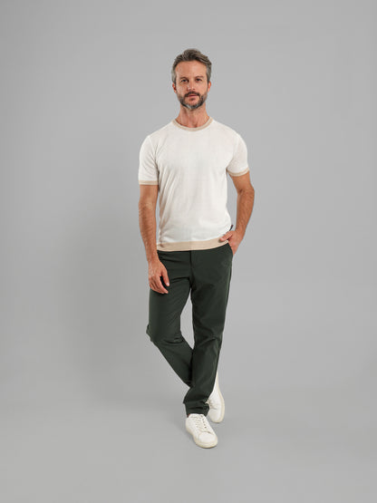 Ribbed Crew Neck Knit