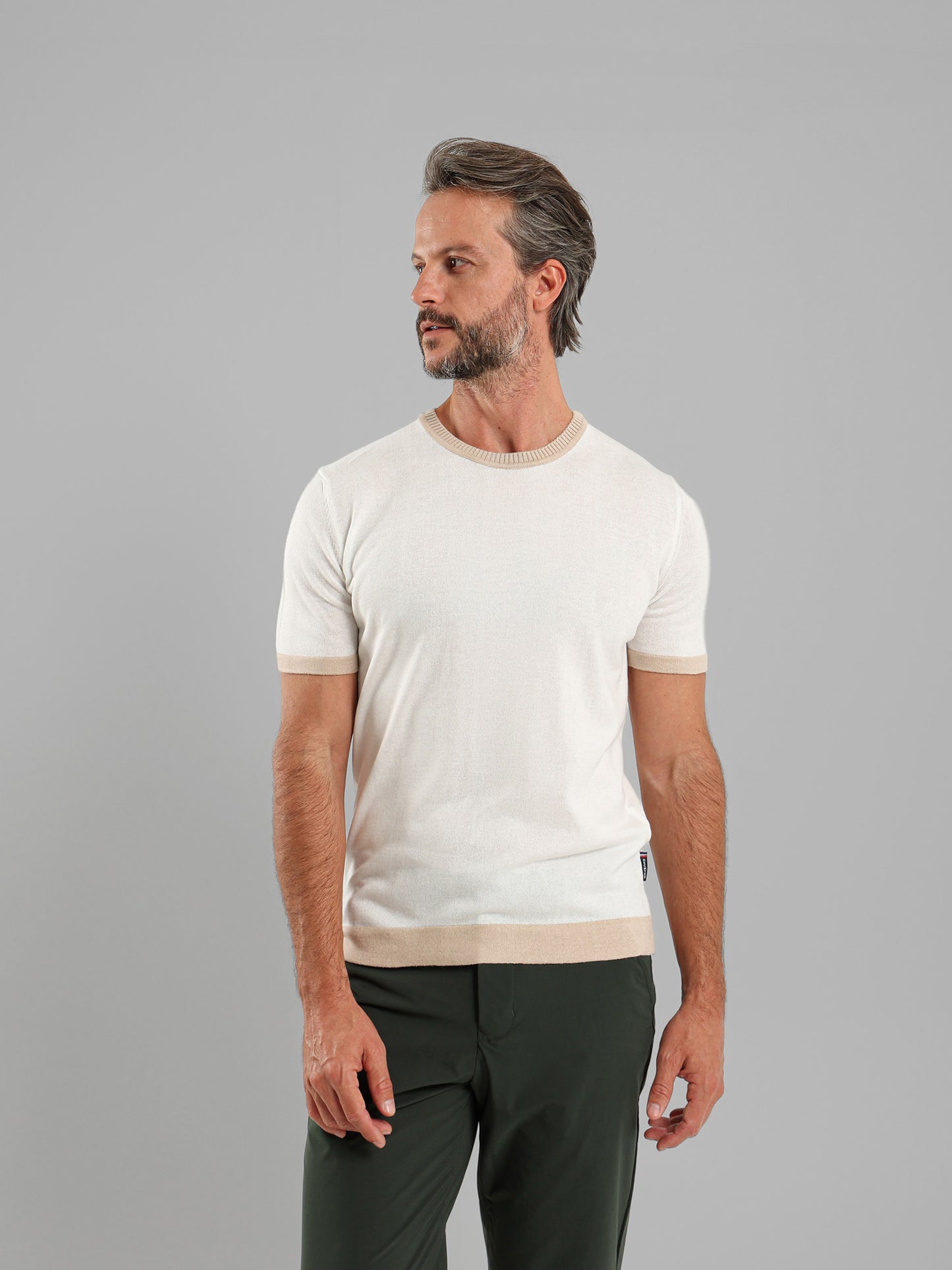 Ribbed Crew Neck Knit