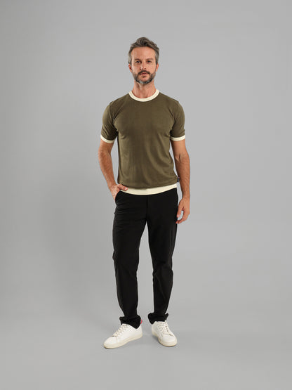 Ribbed Crew Neck Knit