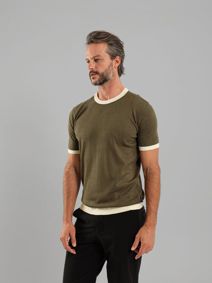 Ribbed Crew Neck Knit