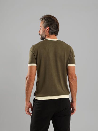 Ribbed Crew Neck Knit