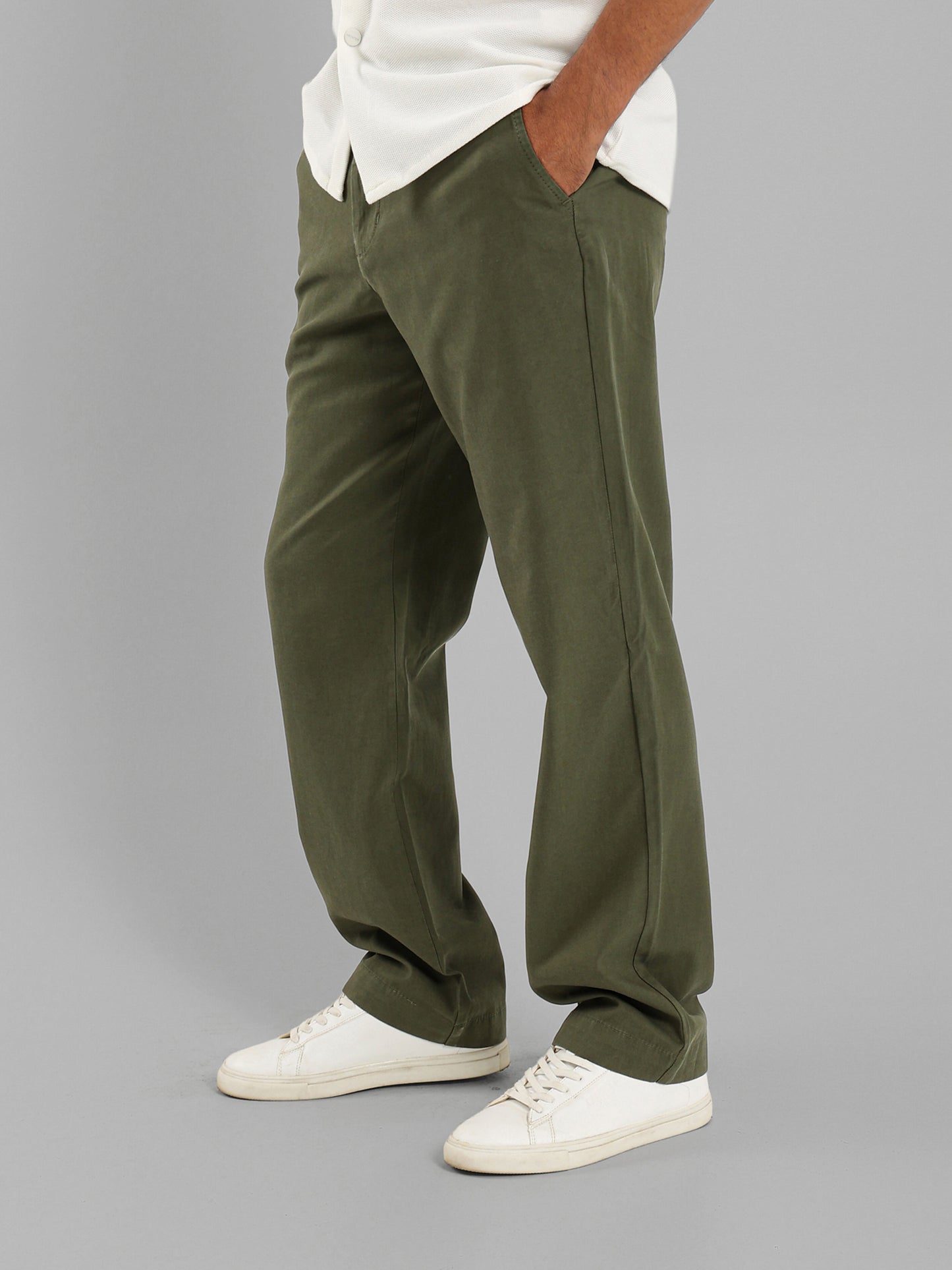 Cargo Belt Pressed Crease Pants