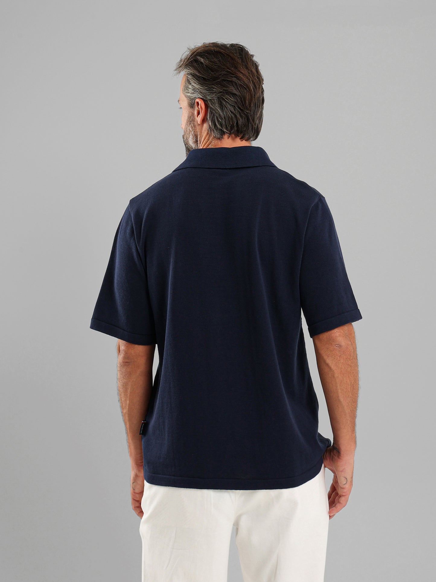 Two-Fabric Zip Shirt