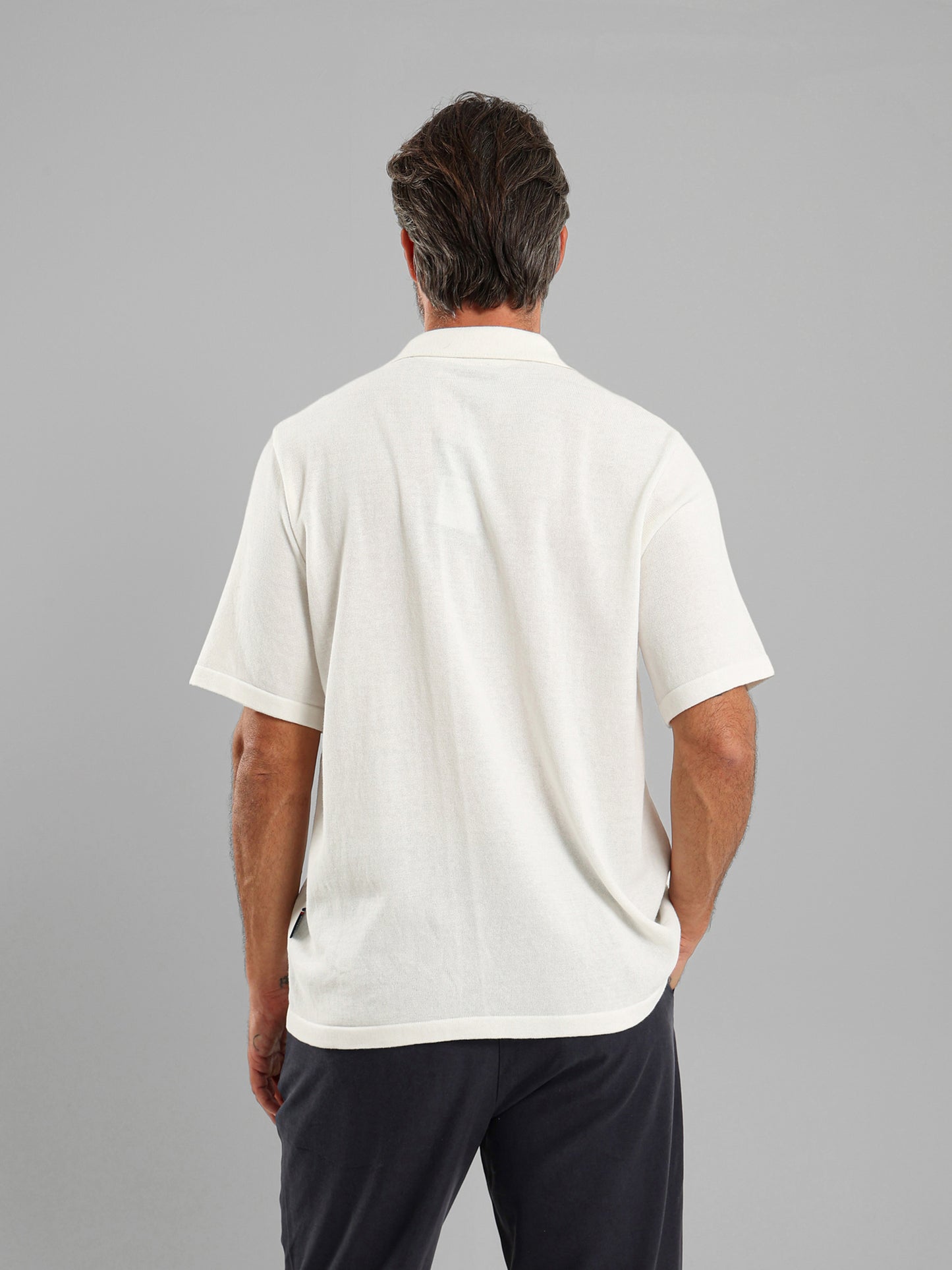 Two-Fabric Zip Shirt