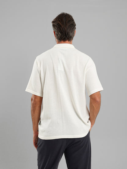 Two-Fabric Zip Shirt