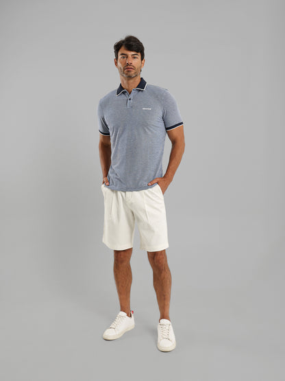 Polo Shirt with Contrast Collar and Cuffs
