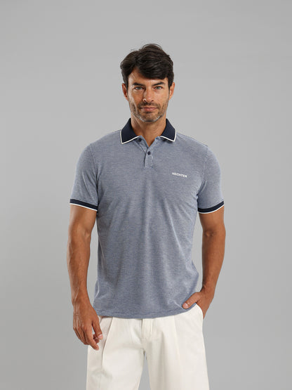 Polo Shirt with Contrast Collar and Cuffs