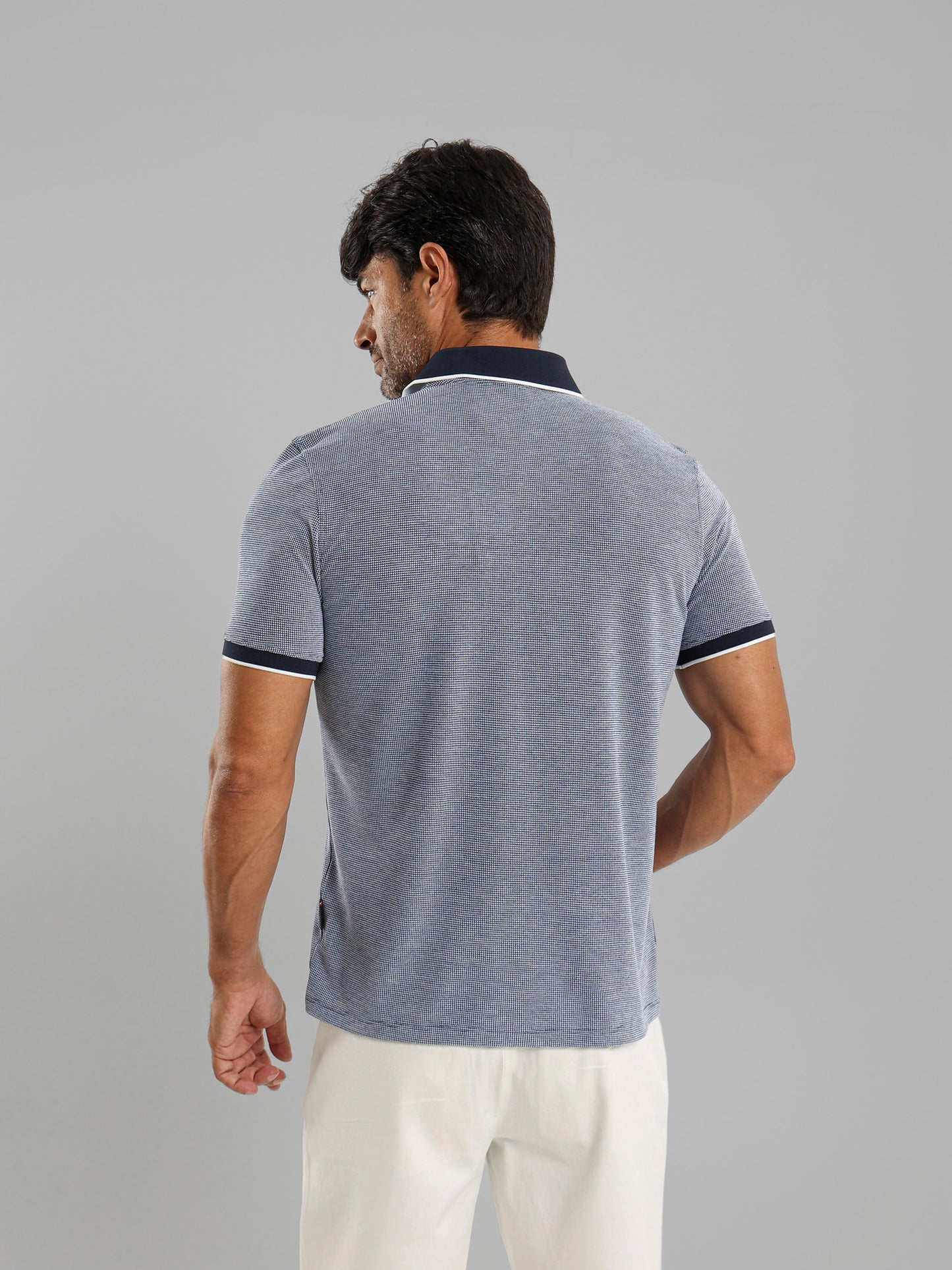 Polo Shirt with Contrast Collar and Cuffs