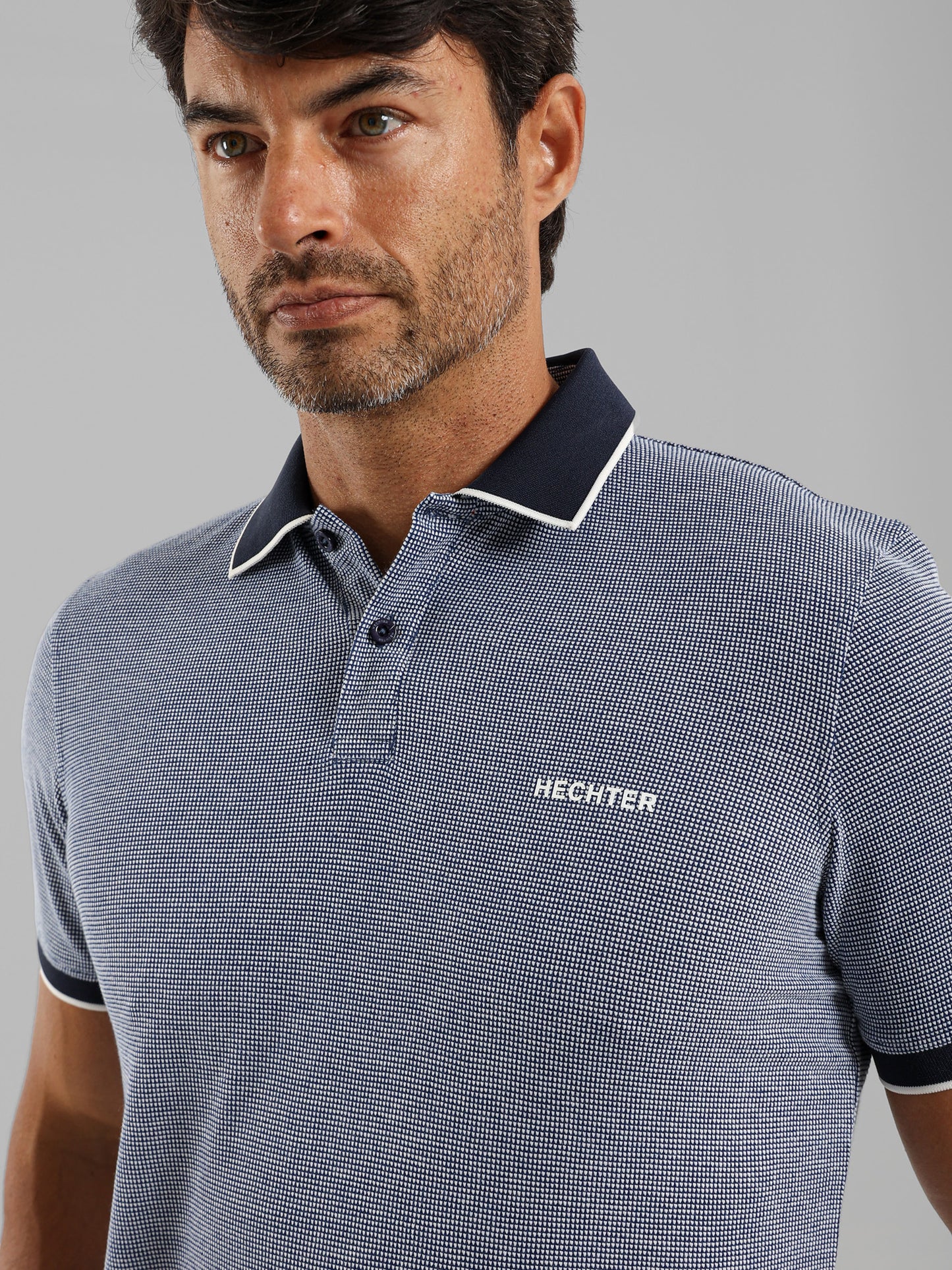 Polo Shirt with Contrast Collar and Cuffs