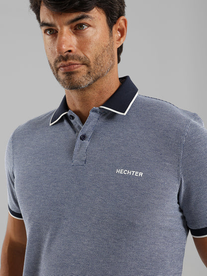 Polo Shirt with Contrast Collar and Cuffs