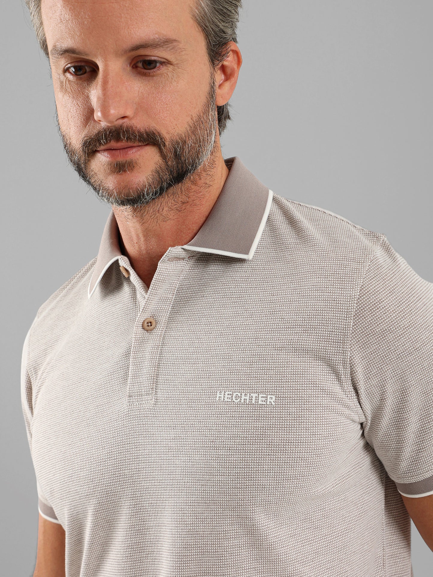 Polo Shirt with Contrast Collar and Cuffs