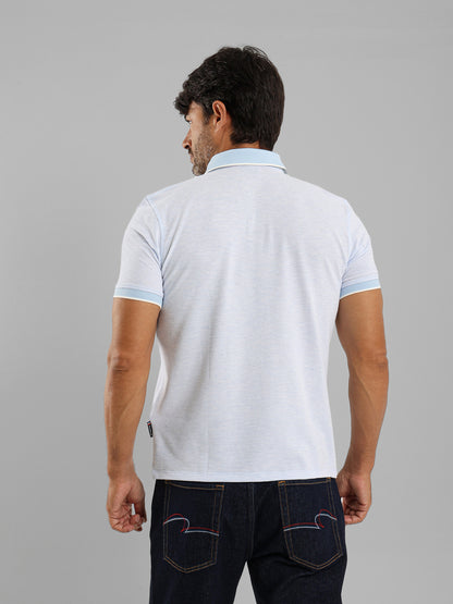 Polo Shirt with Contrast Collar and Cuffs