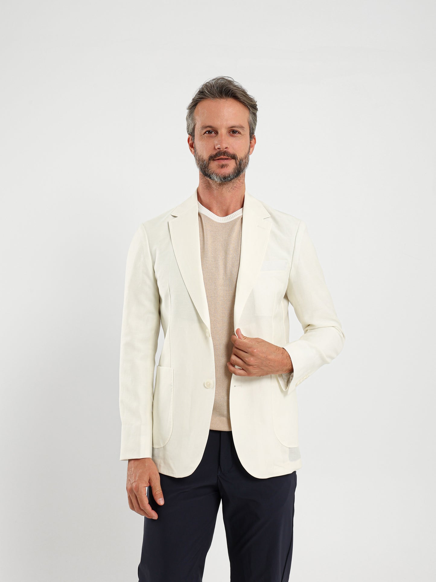 Flap Pocket Half-Lined Blazer
