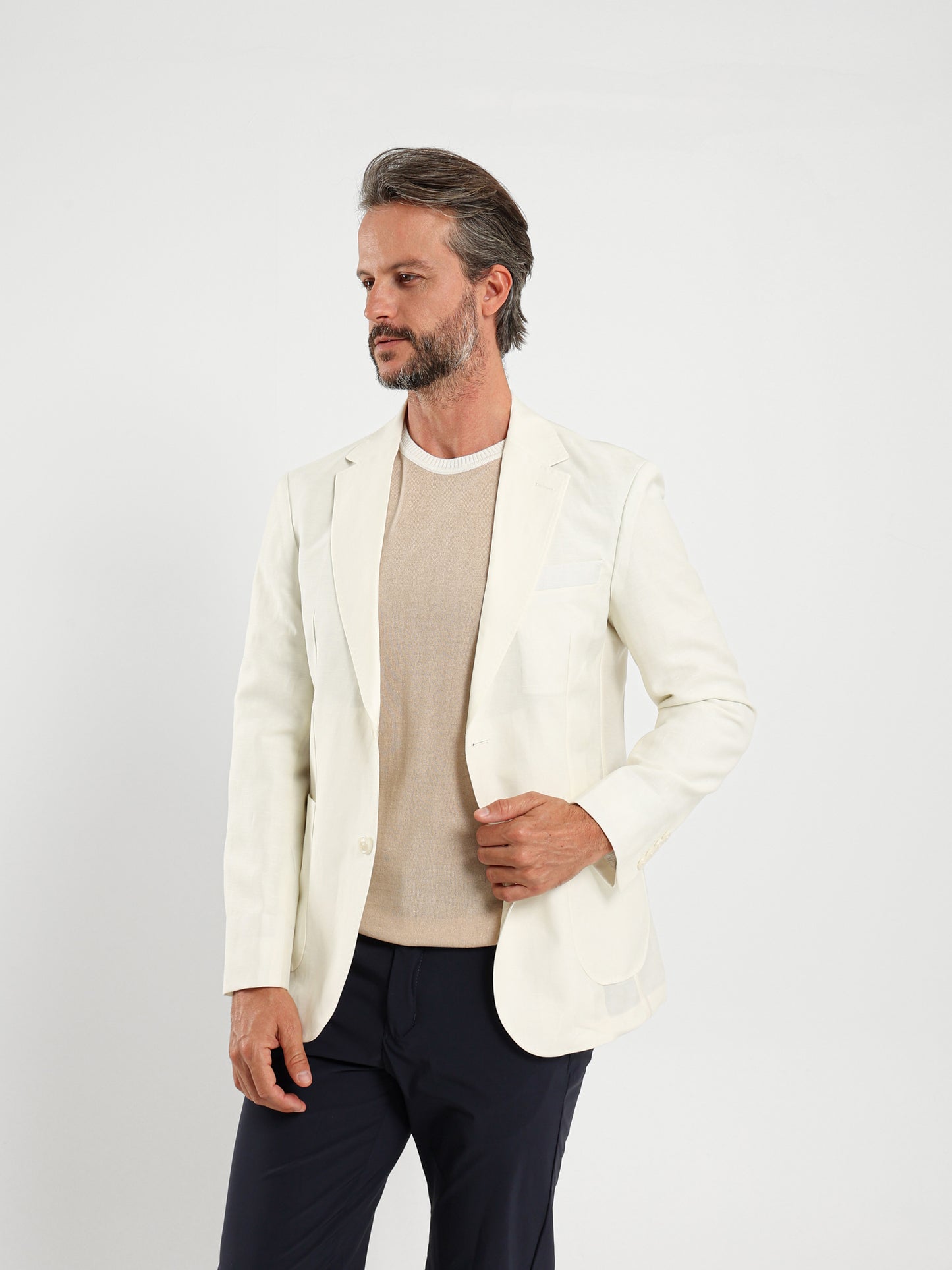 Flap Pocket Half-Lined Blazer
