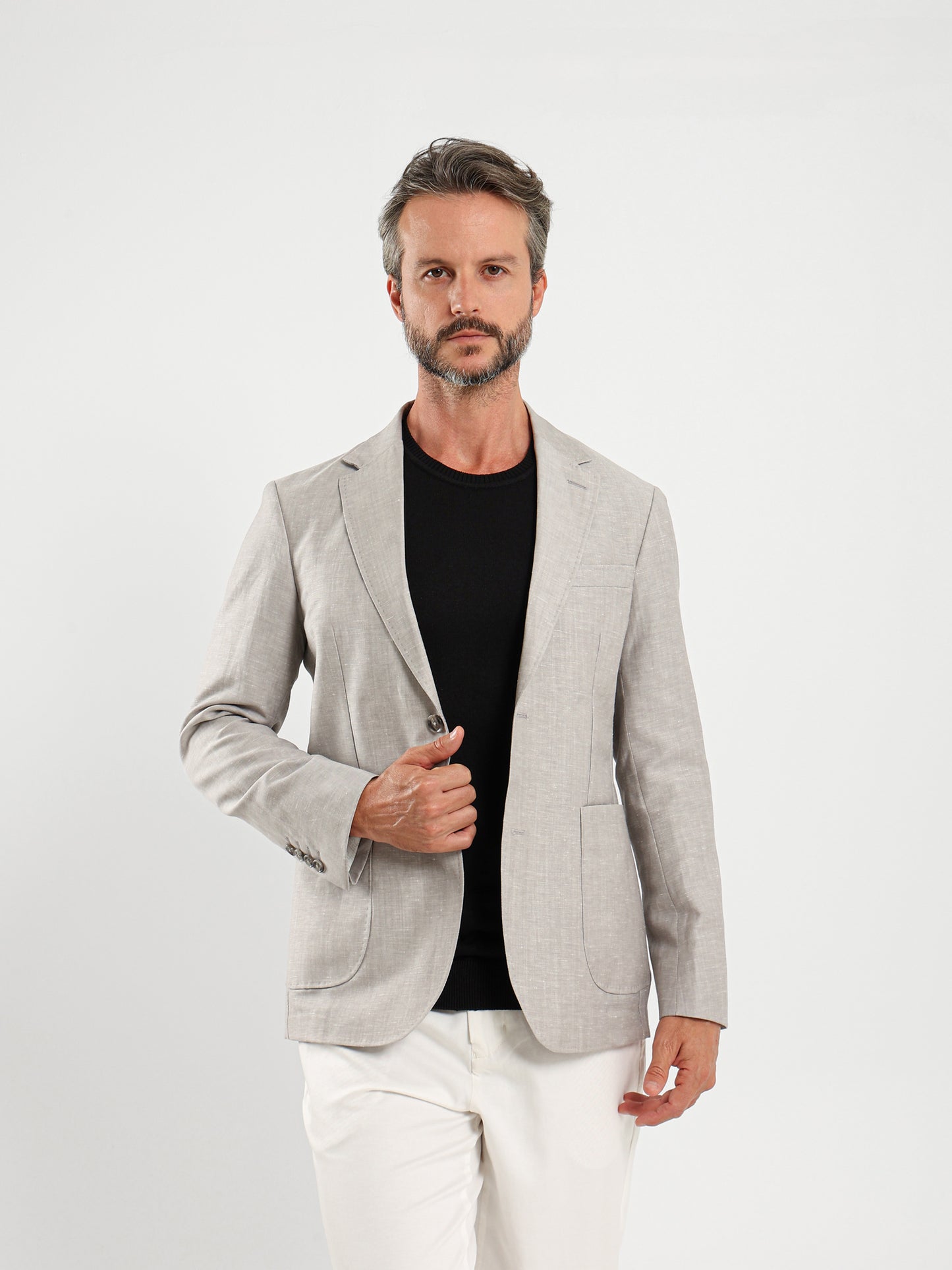Flap Pocket Half-Lined Blazer