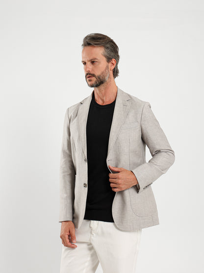 Flap Pocket Half-Lined Blazer