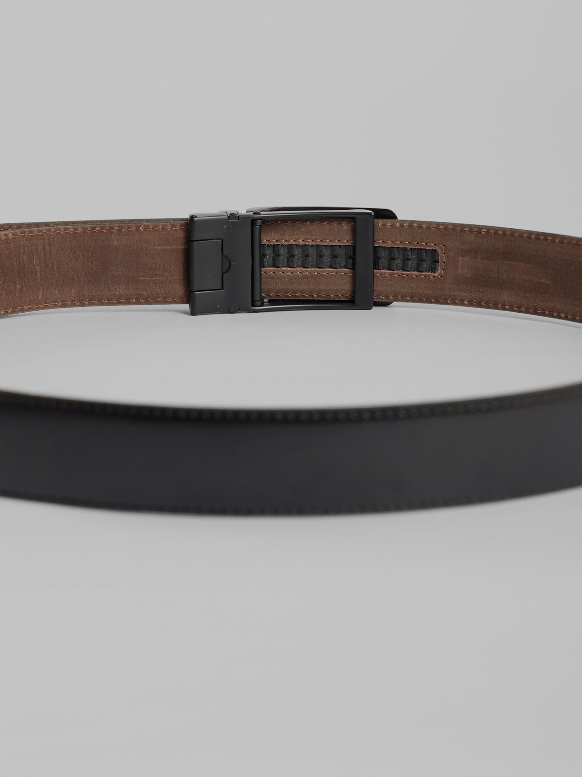 Semi Dressed Solid Leather Belt