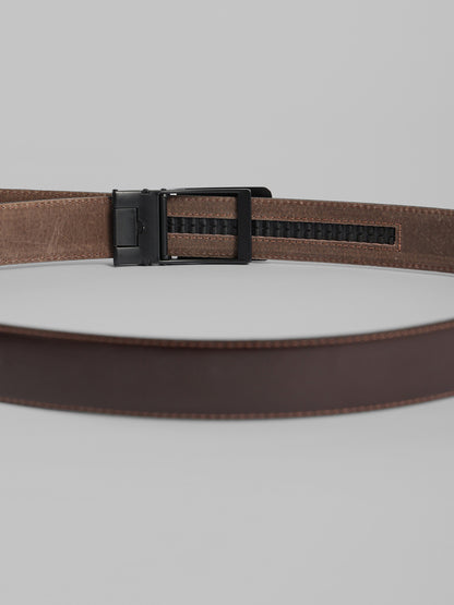 Semi Dressed Solid Leather Belt