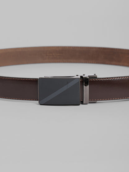 Semi Dressed Solid Leather Belt