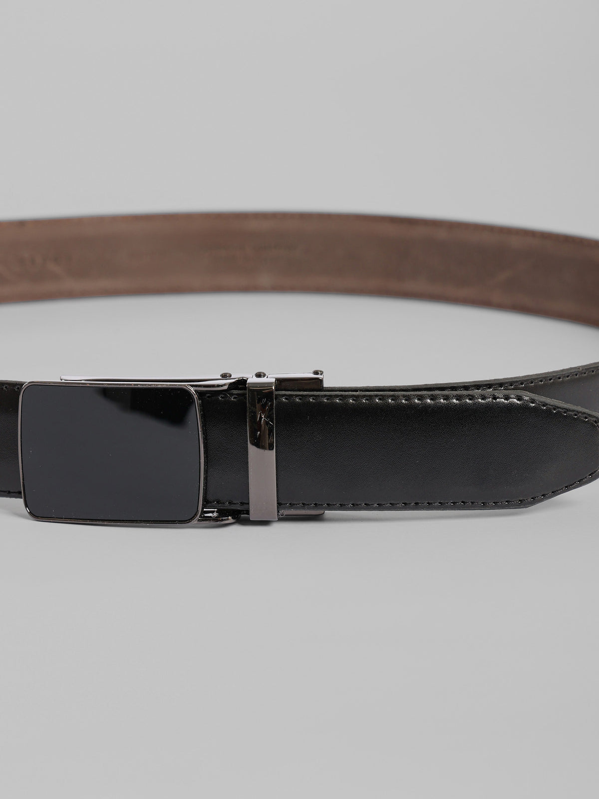 Semi Dressed Solid Leather Belt