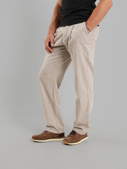 Relaxed Fit Trousers with Double Button Closure